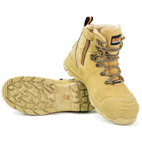 SIZE 8 Bison Wheat XT Ankle Lace Up Boot with Zip Side