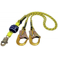 3M DBI-SALA Force2 Shock Absorbing Lanyards Kernmantle Rope Double Tail 2.0m overall length