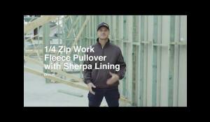 Bisley 1/4 Zip Work Fleece Pullover with Sherpa Lining BK6924